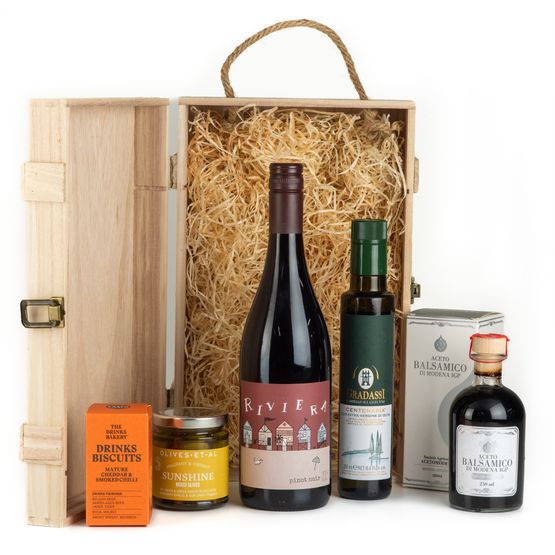 Red Wine, Olive Oil, Cheese &amp; Nibbles Hamper