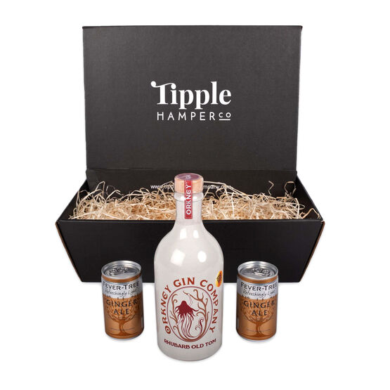 Orkney Rhubarb Gin & Mixer Gift Set Hamper - 43% ABV