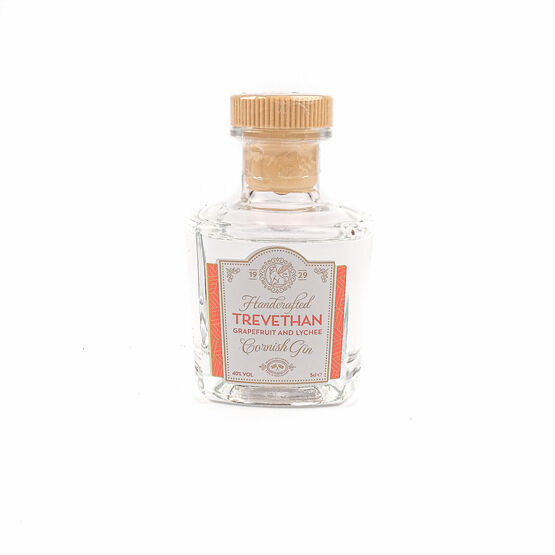 Trevethan Grapefruit & Lychee Cornish Gin Miniature 40% ABV (5cl)