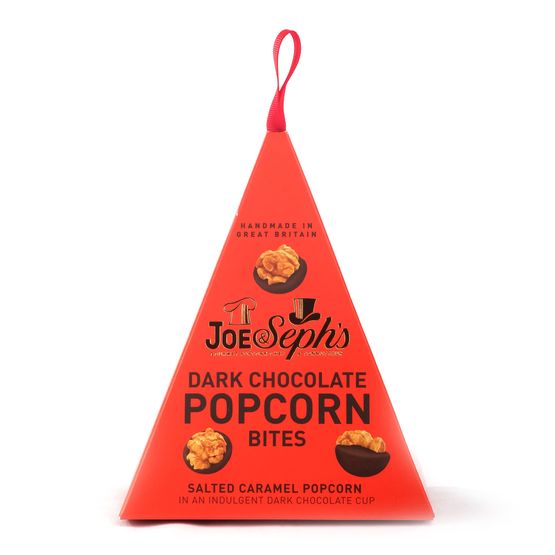 Joe &amp; Seph’s Dark Chocolate Popcorn Bites Hanging Pyramid (45g)