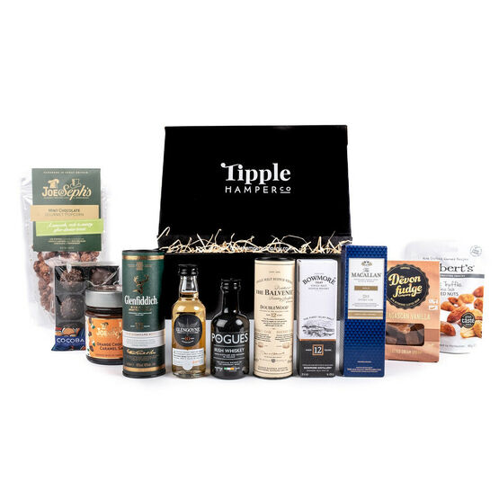 Ultimate Christmas Whisky Miniatures & Assorted Treats Selection Hamper - 40% ABV