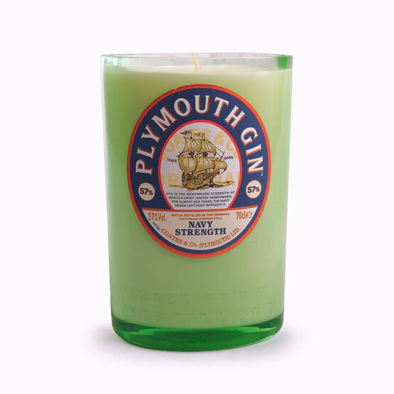 Adhock Homeware Plymouth Navy Gin Bottle Candle