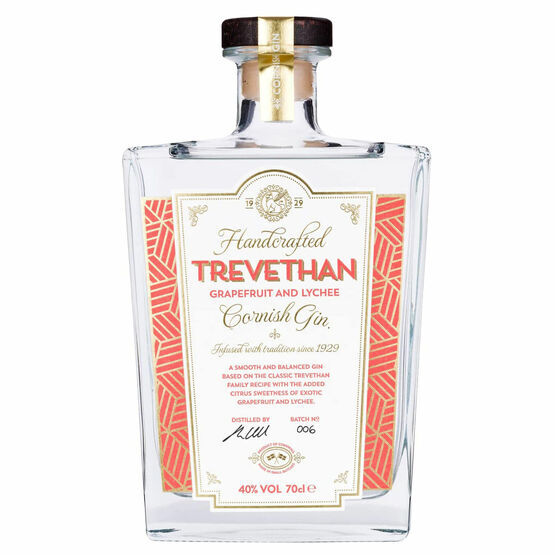 Trevethan Grapefruit & Lychee Gin 40% ABV (70cl)