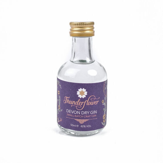 Thunderflower Devon Dry Gin Miniature 42% ABV (5cl)