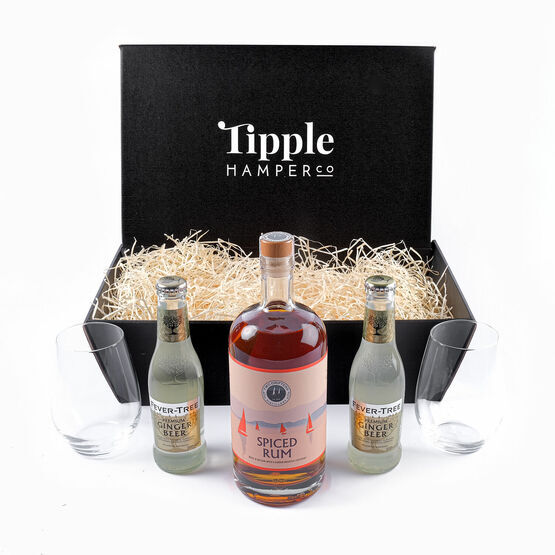 Two Drifters Spiced Rum, Mixer and Glasses Gift Set - 40% ABV