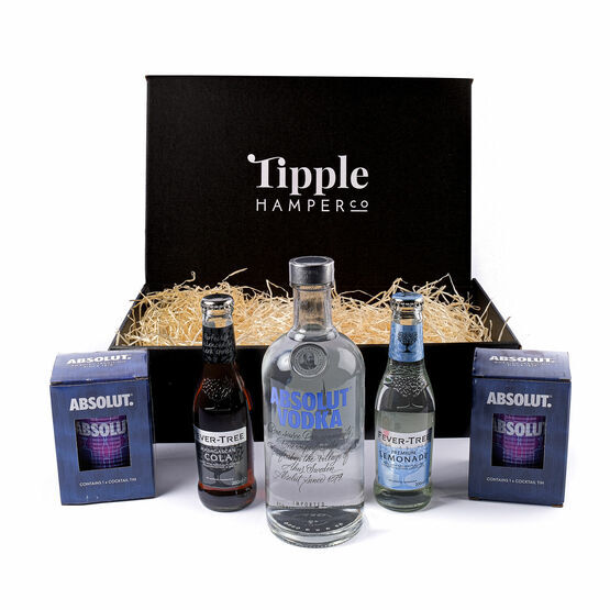 Absolut Vodka, Mixer and Glasses Gift Set - 40% ABV