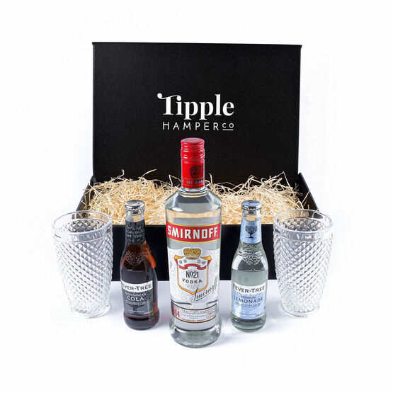 Smirnoff Vodka, Mixer and Glasses Gift Set - 37.5% ABV