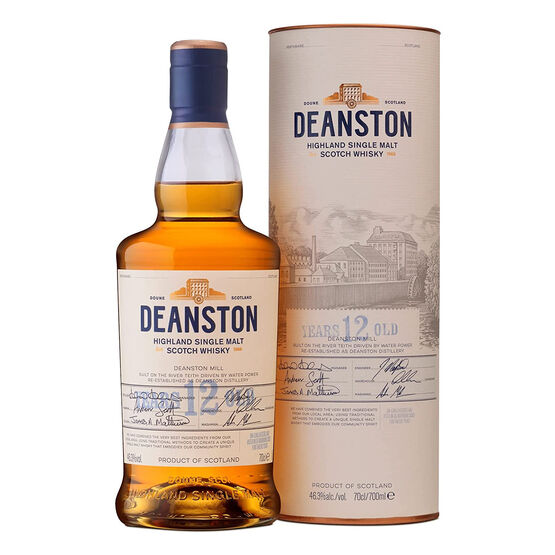 Deanston 12 Year Old Single Malt Scotch Whisky 46.3% ABV (70cl)
