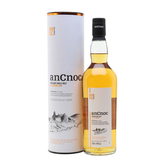 anCnoc 12 Year Old Single Malt Scotch Whisky 40% ABV (70cl)