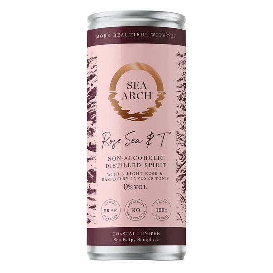 Non Alcoholic Sea Arch Rose Sea &amp; T Ready to Drink Can 0% ABV (250ml)