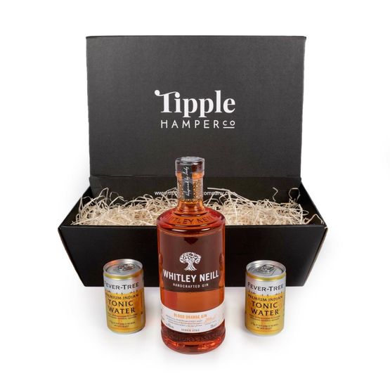 Whitley Neill Blood Orange Gin &amp; Tonic Gift Set Hamper - 43% ABV