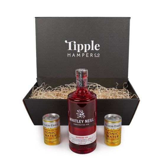 Whitley Neill Raspberry Gin &amp; Tonic Gift Set Hamper - 43% ABV