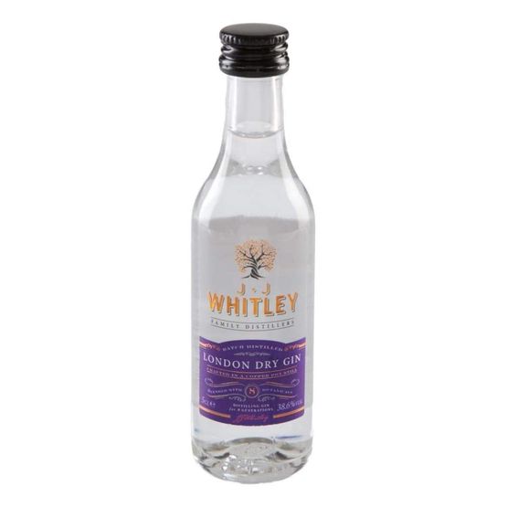 JJ Whitley London Dry Gin Miniature 38% ABV (5cl)