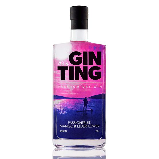 GinTing Passionfruit, Mango &amp; Elderflower Gin 42.5% ABV (70cl)